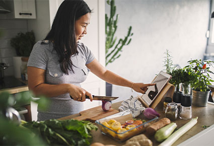 woman cooking