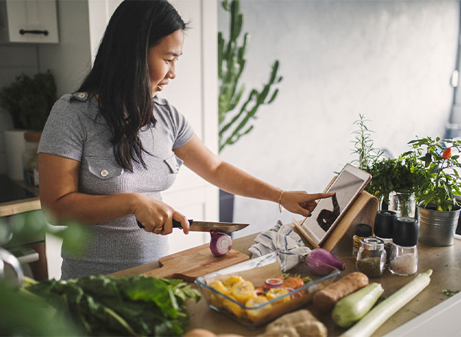 woman cooking