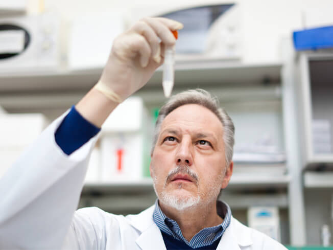 Researcher at work in a laboratory