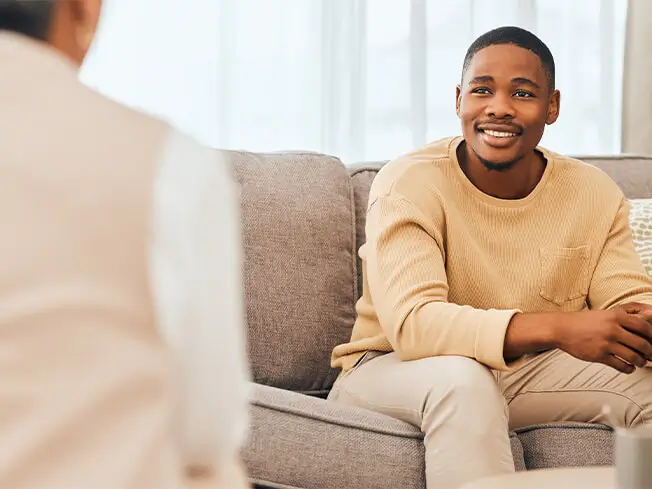 Ask a therapist - young man listening to his therapist